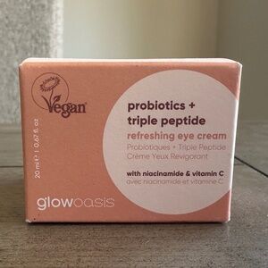 NEW Glow Oasis probiotics + triple peptide refreshing eye cream